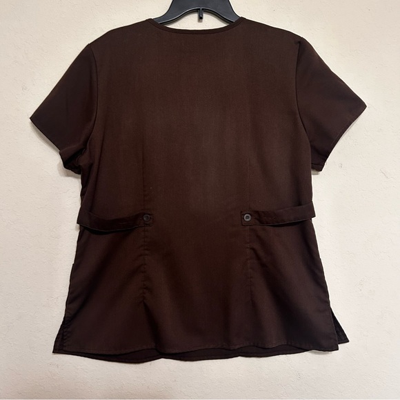 Grey's Anatomy Professional Wear By Barco Scrubs Top Shirt Sz XL Truffle Brown - Picture 5 of 11